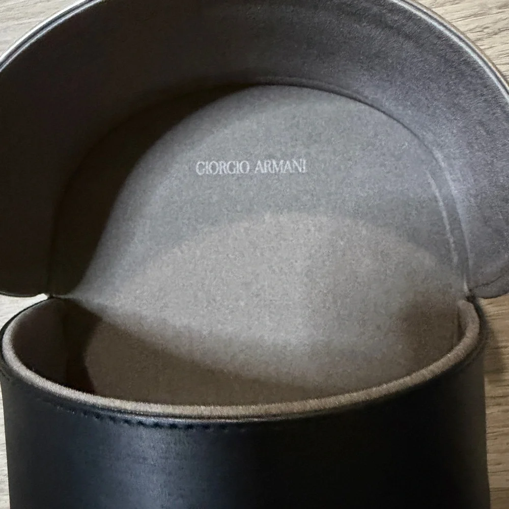 Giorgio Armani Dark Leather Sunglasses Case